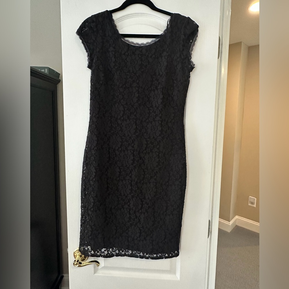 Laundry By Shelli Segal Black Lace Mini Dress